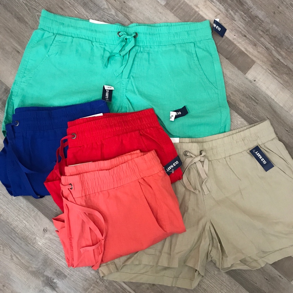 5 Pairs of NWT Old Navy Linen Shorts